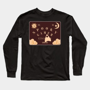 Spooky Gamer Fun Boardgame Slogan Long Sleeve T-Shirt